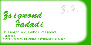 zsigmond hadadi business card